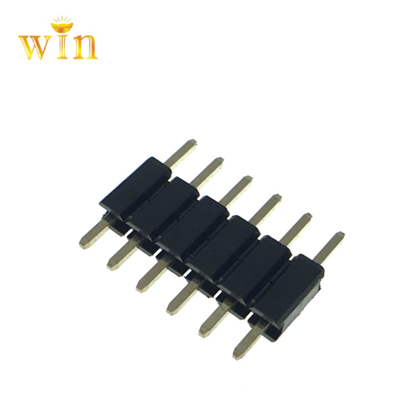 2,54 mm 6P Jednorázový řádek pin záhlaví plechovky pokovené mosazný kontakt